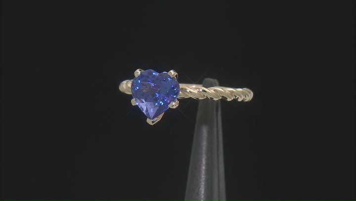 Blue Tanzanite 10k Yellow Gold Ring 1.89ct Video Thumbnail