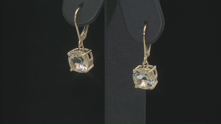 Yellow Labradorite 18k Yellow Gold Over Sterling Silver Earrings 4.50ctw Video Thumbnail