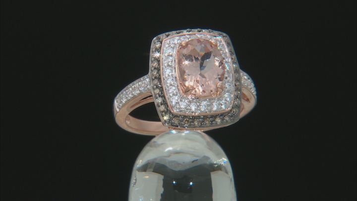 Peach Cor De Rosa™ Morganite 10k Rose Gold Ring 1.82ctw
