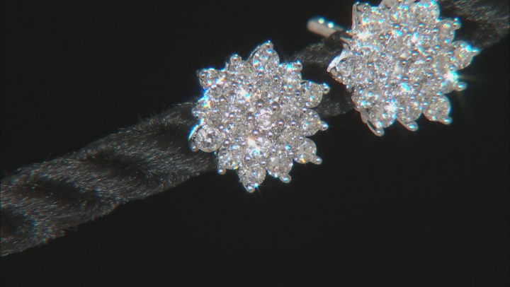 White Lab-Grown Diamond 14K White Gold Earrings .50ctw Video Thumbnail