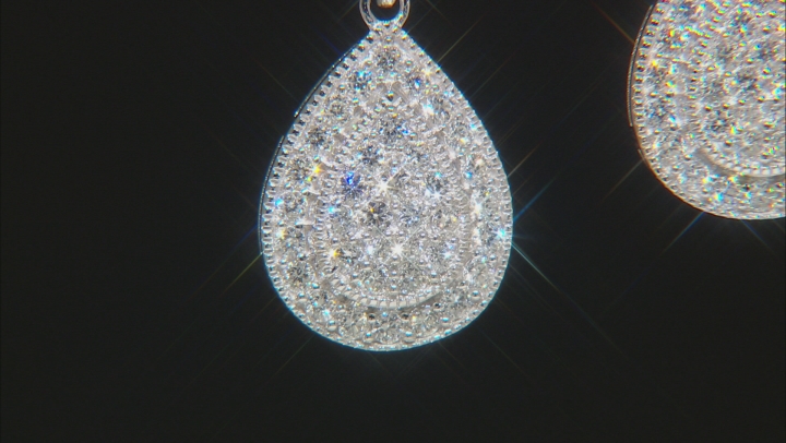 White Lab-Grown Diamond 14K White Gold Earrings 1.00ctw Video Thumbnail