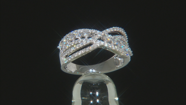 White Lab-Grown Diamond 14K White Gold Band Ring 0.71ctw