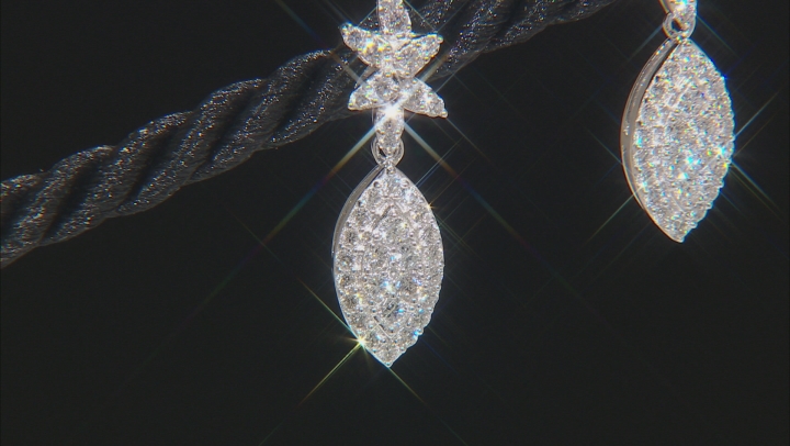 White Lab-Grown Diamond 14K White Gold Earrings 1.00ctw Video Thumbnail