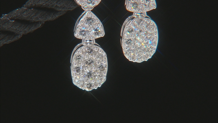 White Lab-Grown Diamond 14K White Gold Earrings 1.03ctw Video Thumbnail