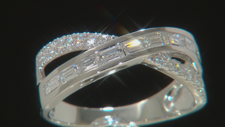 White Lab-Grown Diamond 14K White Gold Ring 0.81ctw