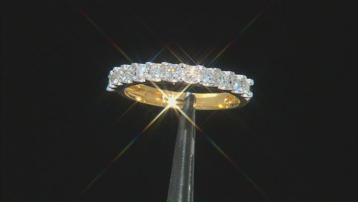 Engild® White Lab-Grown Diamond 14k Yellow Gold Over Sterling Silver Band Ring 0.39ctw Video Thumbnail