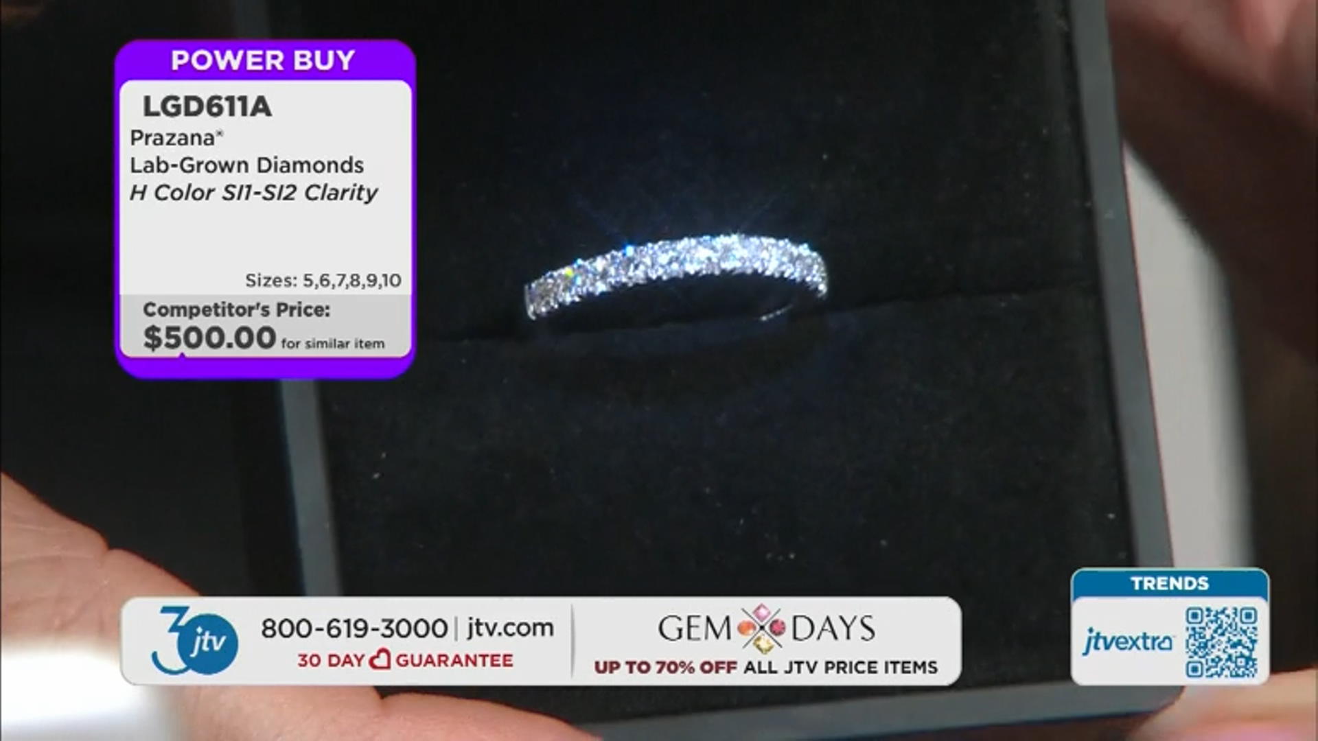 White Lab-Grown Diamond Rhodium Over Sterling Silver Band Ring 0.50ctw Video Thumbnail