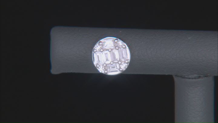 White Lab-Grown Diamond Rhodium Over Sterling Silver Stud Earrings 0.25ctw Video Thumbnail