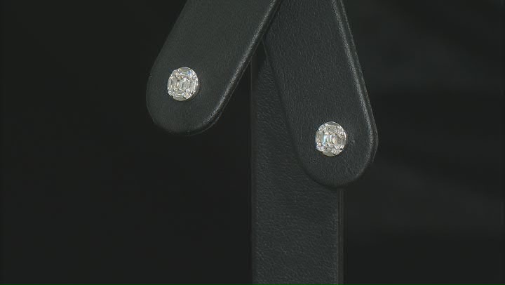 White Lab-Grown Diamond Rhodium Over Sterling Silver Stud Earrings 0.25ctw Video Thumbnail