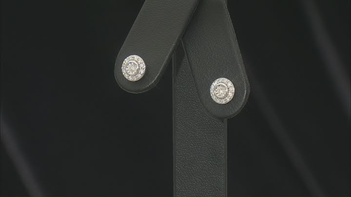 White Lab-Grown Diamond F-G SI 10k White Gold  Stud Earrings 0.33ctw Video Thumbnail