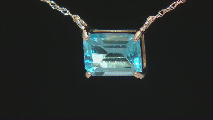 Swiss Blue Topaz 10k Yellow Gold Necklace 1.66ct Video Thumbnail