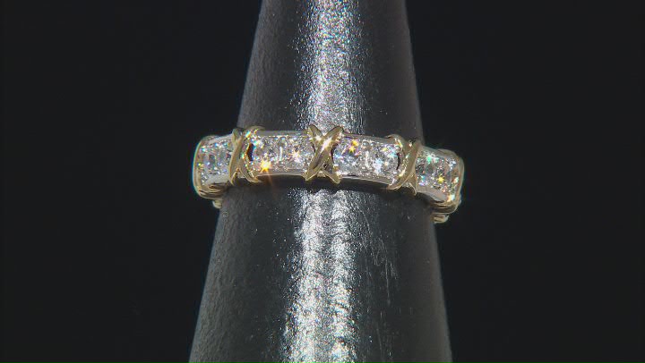 White Cubic Zirconia Platinum And 18k Yellow Gold Over Sterling Silver Ring 2.00ctw Video Thumbnail
