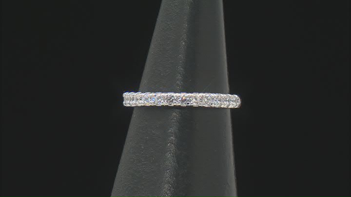 White Cubic Zirconia Platinum Over Sterling Silver Perfect Cut Ring Set 3.06ctw Video Thumbnail