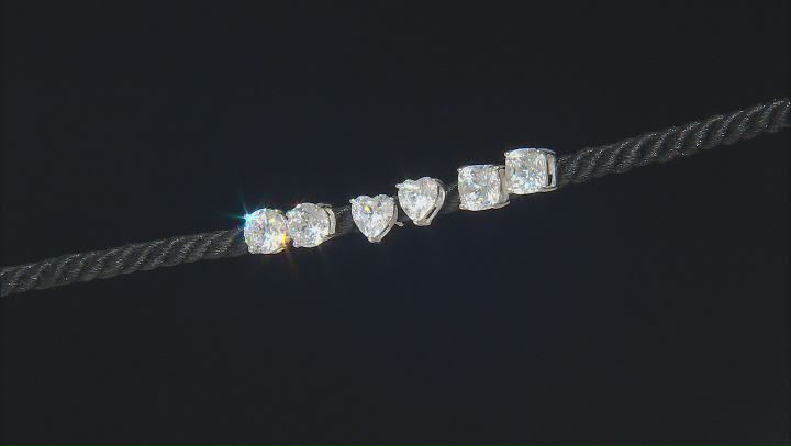 White Cubic Zirconia Platinum Over Sterling Silver Perfect Cut Stud Set 14.92ctw Video Thumbnail