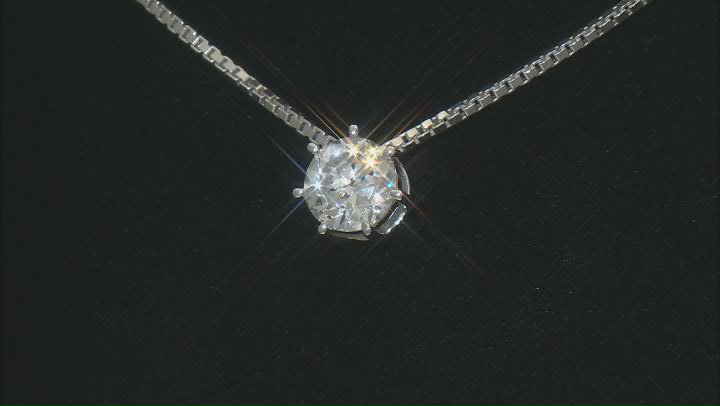 White Cubic Zirconia Platinum Over Sterling Silver Perfect Cut Pendant 3.46ctw Video Thumbnail