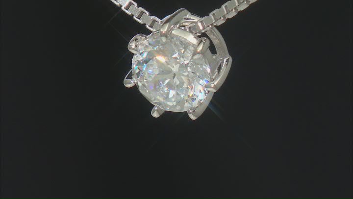 White Cubic Zirconia Platinum Over Sterling Silver Perfect Cut Pendant 3.46ctw Video Thumbnail