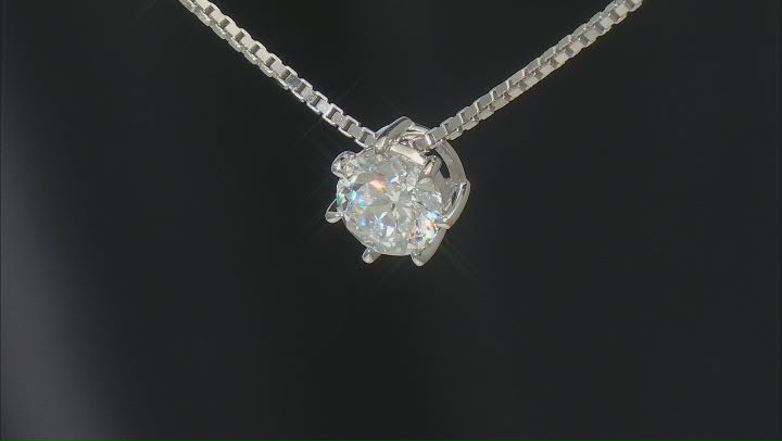 White Cubic Zirconia Platinum Over Sterling Silver Perfect Cut Pendant 3.46ctw Video Thumbnail