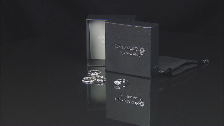 White Cubic Zirconia Platinum Over Sterling Silver Celestial Ring 1.90ctw Video Thumbnail