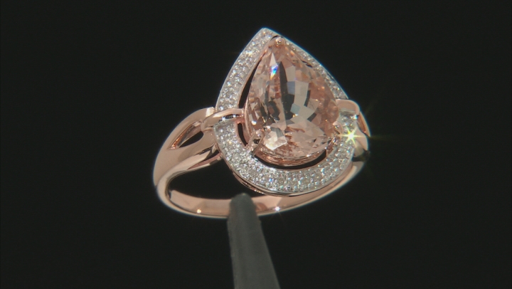 Pink Morganite 10k Rose Gold Ring 2.56ctw Video Thumbnail