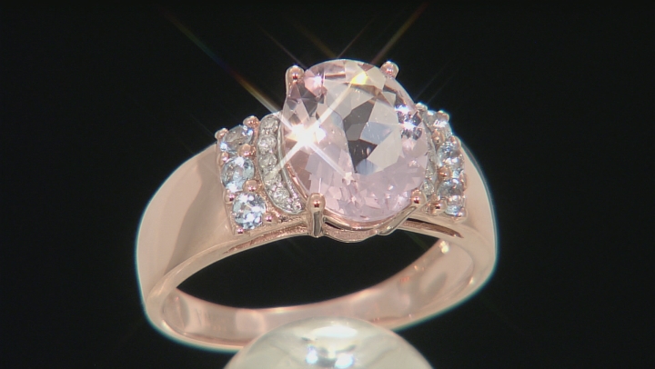 Peach Morganite 10k Rose Gold Ring 2.22ctw Video Thumbnail