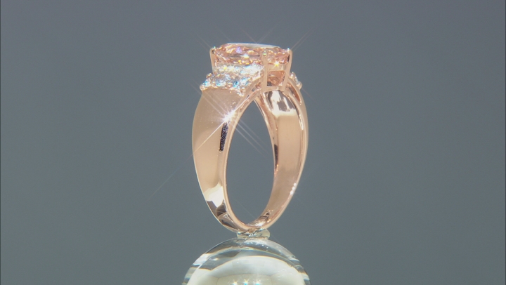 Peach Morganite 10k Rose Gold Ring 2.22ctw