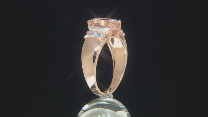 Peach Morganite 10k Rose Gold Ring 2.22ctw