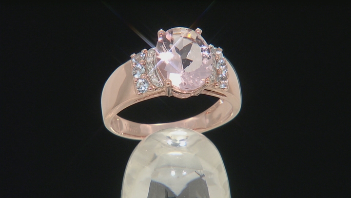 Peach Morganite 10k Rose Gold Ring 2.22ctw Video Thumbnail