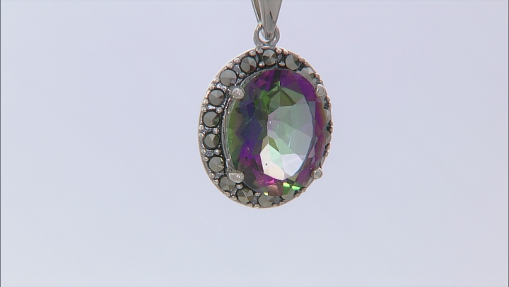 Green Mystic Topaz® Sterling Silver Pendant With Chain 3.85ct Video Thumbnail