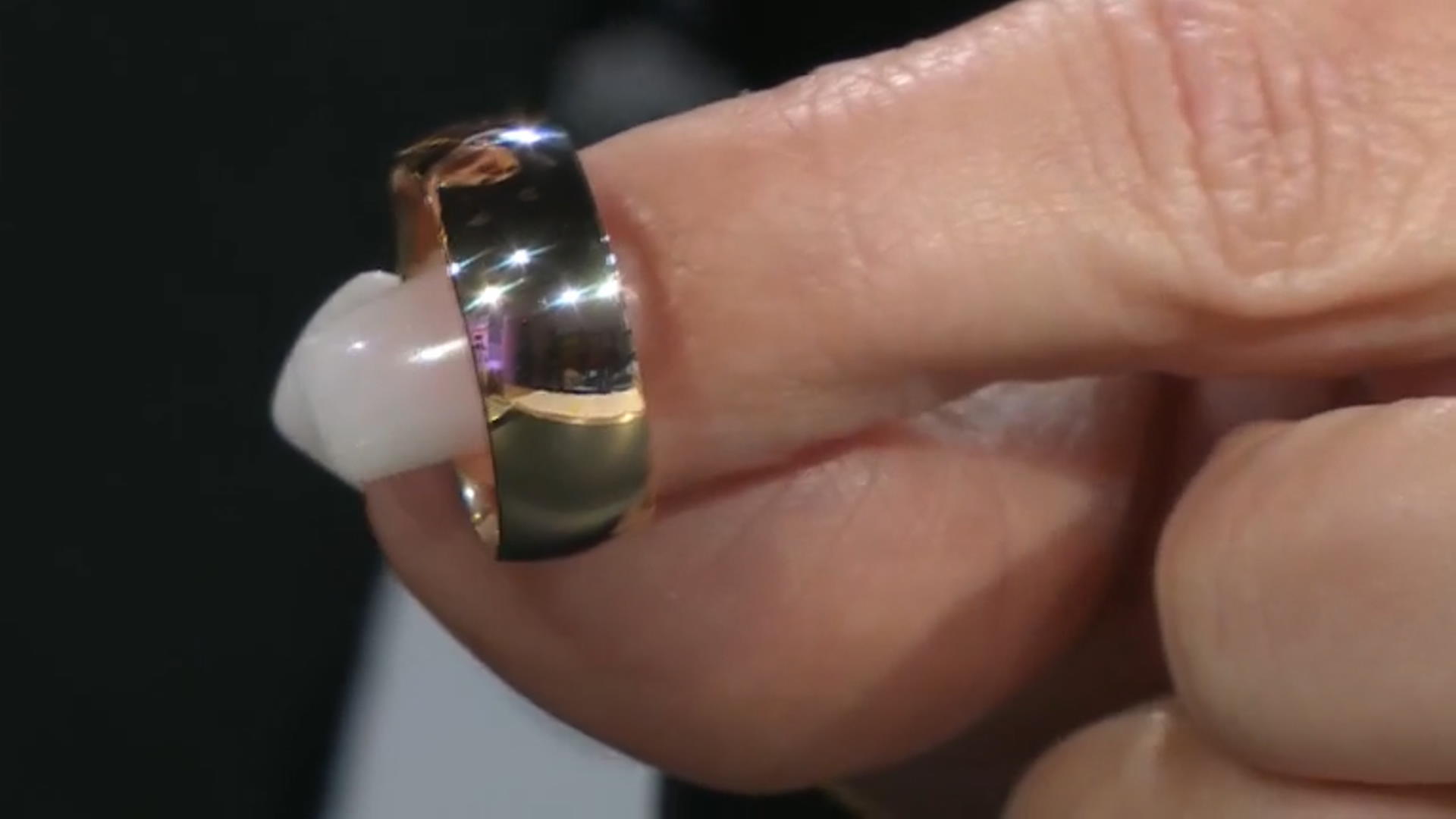 18k Yellow Gold Over Bronze Comfort Fit Band Ring Video Thumbnail
