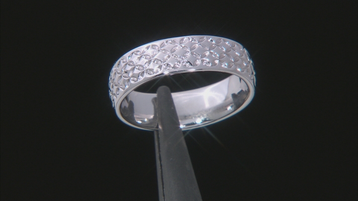 Moda Al Massimo® Rhodium Over Bronze Comfort Fit 6MM Designer Band Ring Video Thumbnail