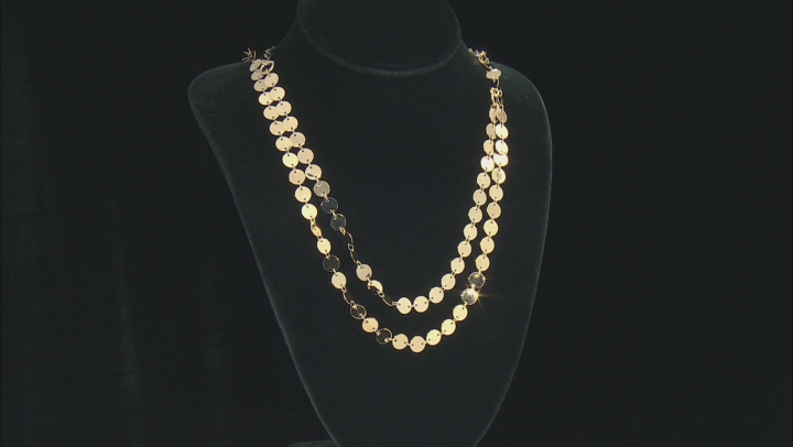 Moda Al Massimo ® 18k Yellow Gold Over Bronze Multi Row Necklace Video Thumbnail