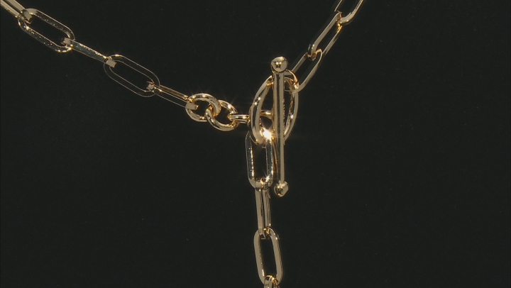 Moda Al Massimo™ 18K Yellow Gold Over Bronze Paperclip Chain 23 Inch Necklace Video Thumbnail