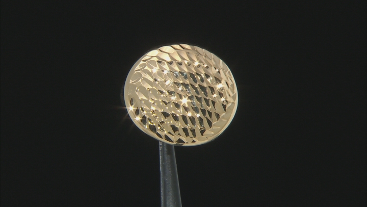 Moda Al Massimo™ 18K Yellow Gold Over Bronze Hammered Dome Ring Video Thumbnail