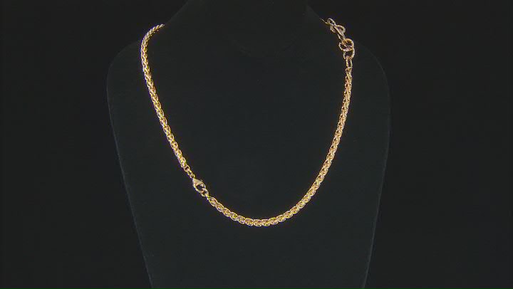 18K Yellow Gold Over Bronze 20.3MM Necklace