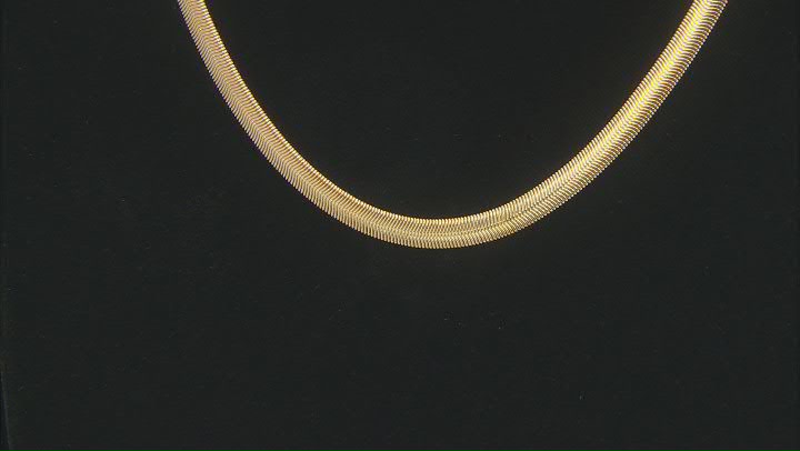 18K Yellow Gold Over Bronze Serpentine Chain Video Thumbnail