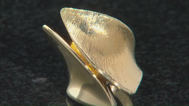 18K Yellow Gold Over Bronze Statement Ring Video Thumbnail