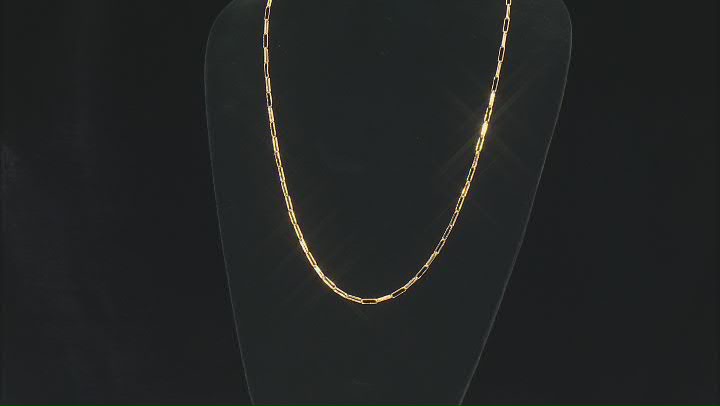 18K Yellow Gold Over Bronze Set of 3 Paperclip 18/20/24 Inch Chain Video Thumbnail