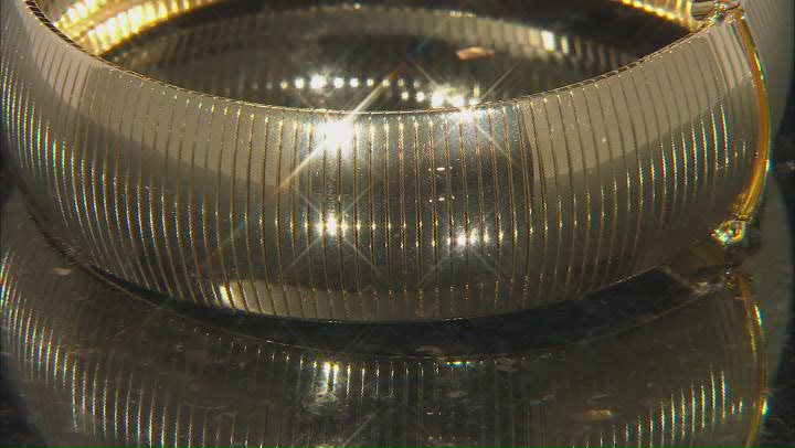 18 Yellow Gold Over Bronze Omega Link Bracelet Video Thumbnail