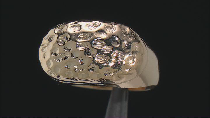 Moda Al Massimo® 18k Yellow Gold Over Bronze Hammered Ring Video Thumbnail
