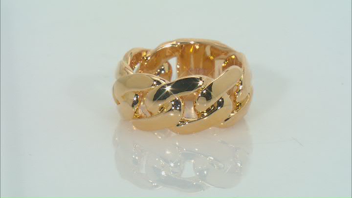 Moda Al Massimo® 18k Yellow Gold Over Bronze Mariner Link Ring Video Thumbnail