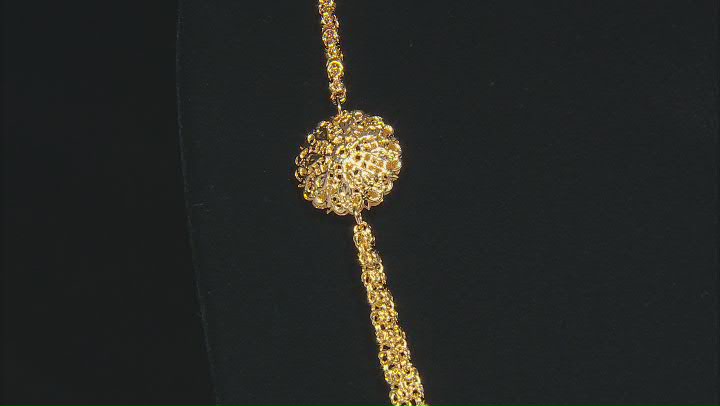 Moda Al Massimo® 18k Yellow Gold Over Bronze Multi-Strand Filigree Disc Byzantine Link 30" Necklace Video Thumbnail
