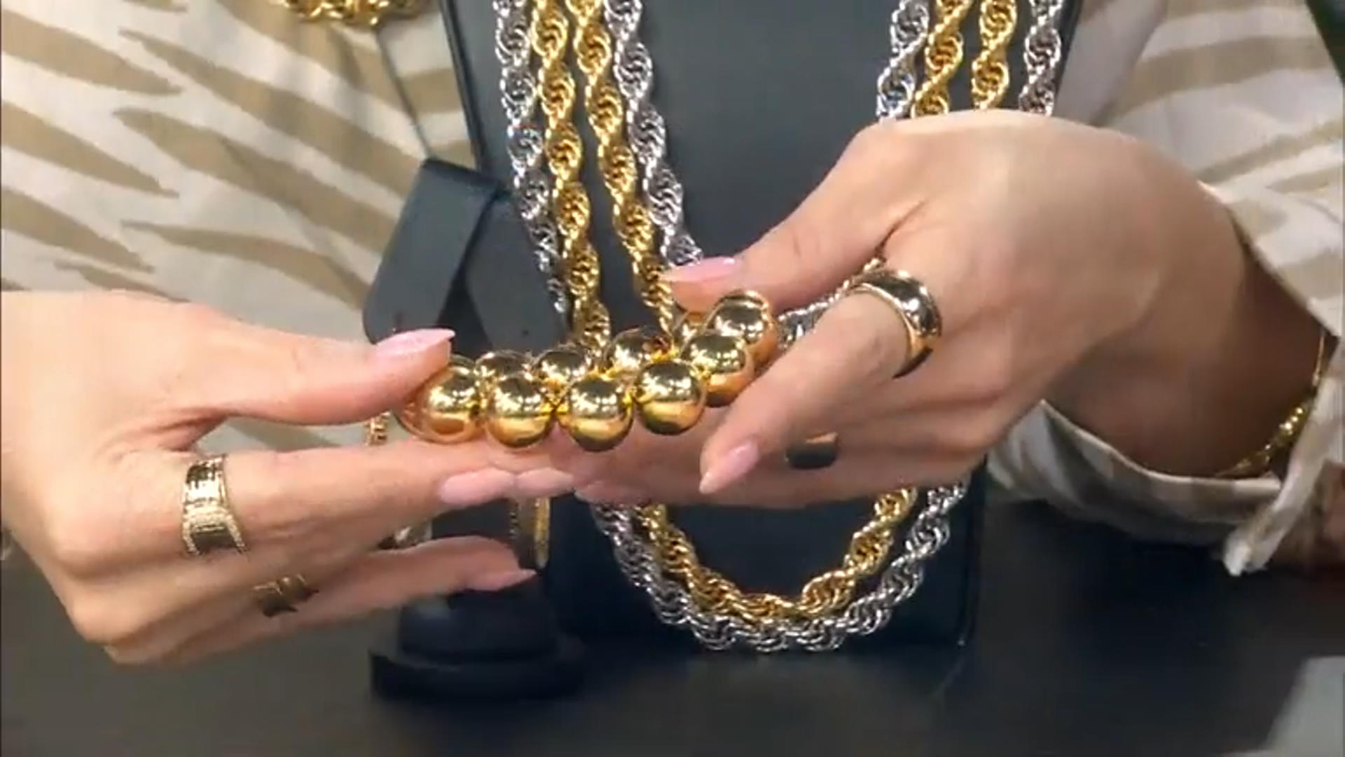 18k Yellow Gold Over Bronze 16mm Ball Bracelet Video Thumbnail
