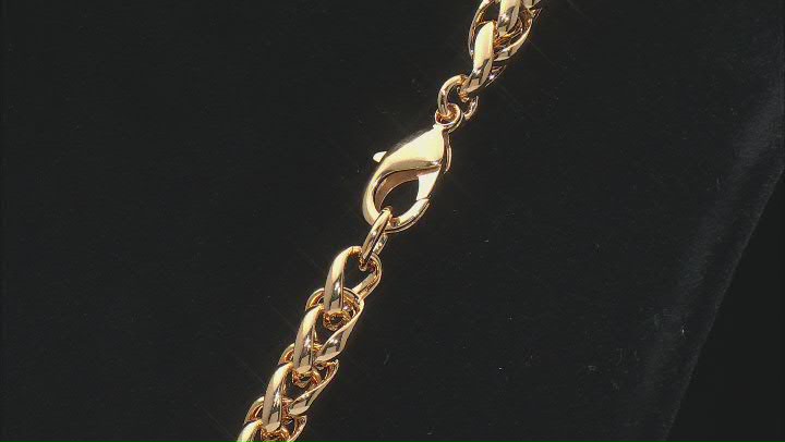 18k Yellow Gold Over Bronze Graduated Byzantine 20 Inch Chain Video Thumbnail