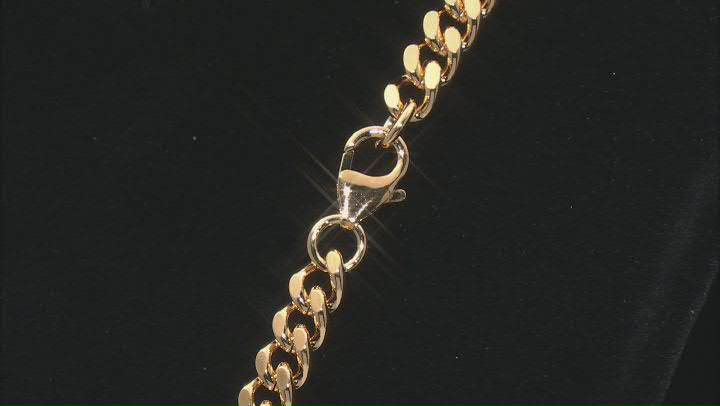 18k Yellow Gold Over Bronze 6mm Curb 20 Inch Chain Video Thumbnail