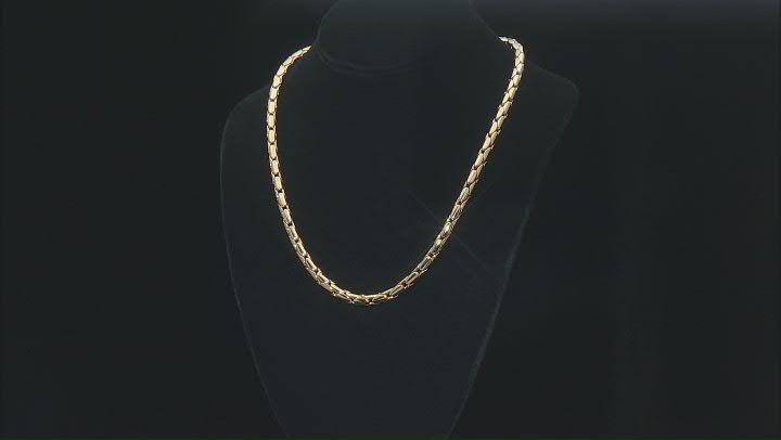 18k Yellow Gold Over Bronze 5.5mm Cardano 20 Inch Chain Video Thumbnail