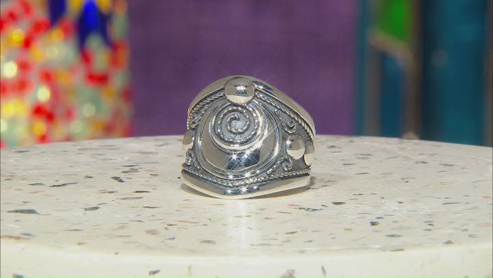 Oxidized Sterling Silver Spiral Ring Video Thumbnail