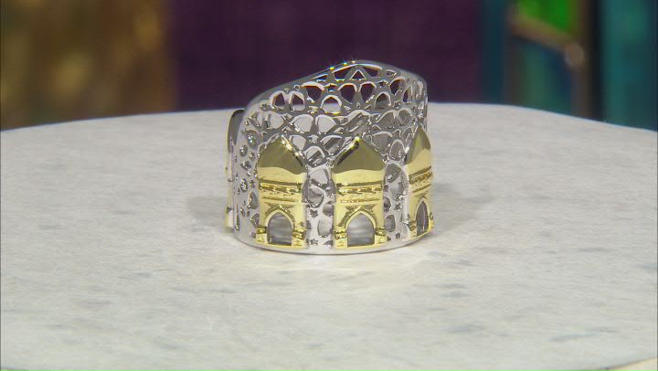 Sterling Silver With 18K Yellow Gold Accents Palace Motif Ring Video Thumbnail