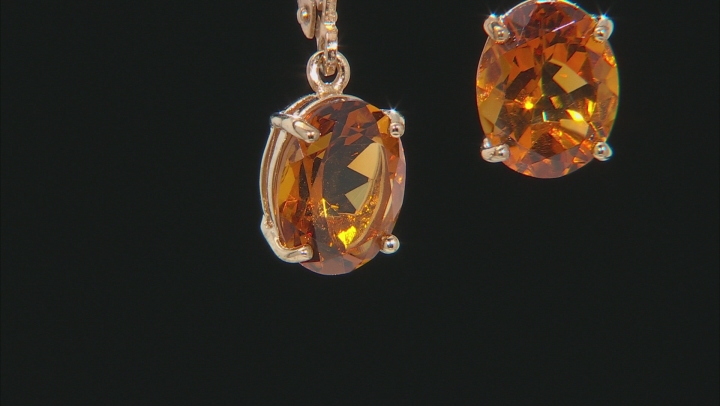 Orange Madeira Citrine 18k Yellow Gold Over Sterling Silver Earrings 3.75ctw Video Thumbnail