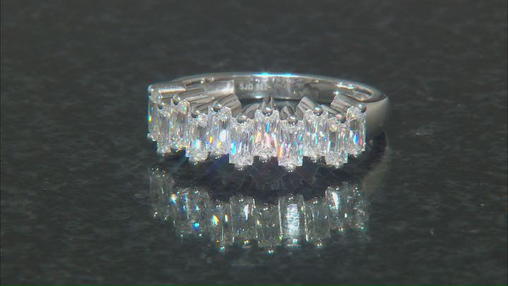 Moissanite Platineve Band Ring.99ctw DEW. Video Thumbnail
