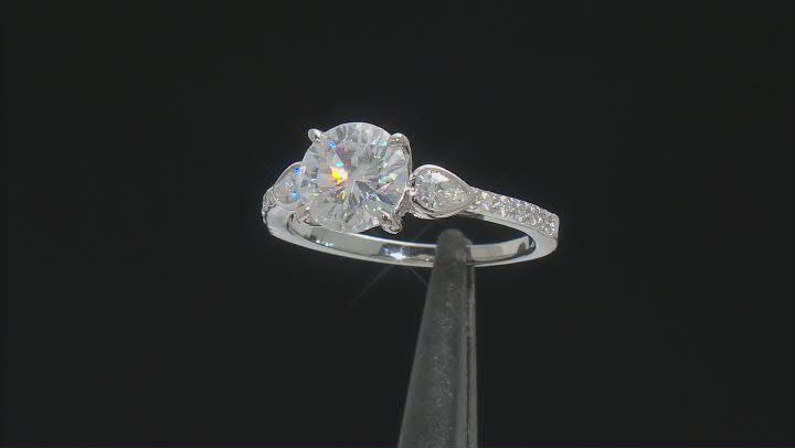 Moissanite Platineve Engagement Ring 2.23ctw DEW Video Thumbnail